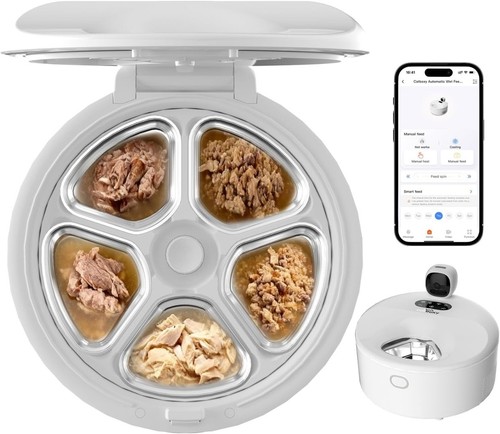 Automatic cat feeder - cat, food