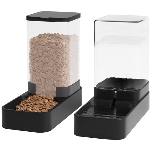 Automatic cat feeder and - feeder,